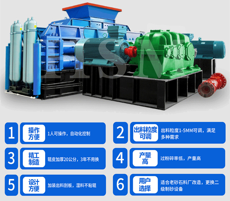 液壓對輥式破碎機如何實現(xiàn)粒度自由調(diào)節(jié)？